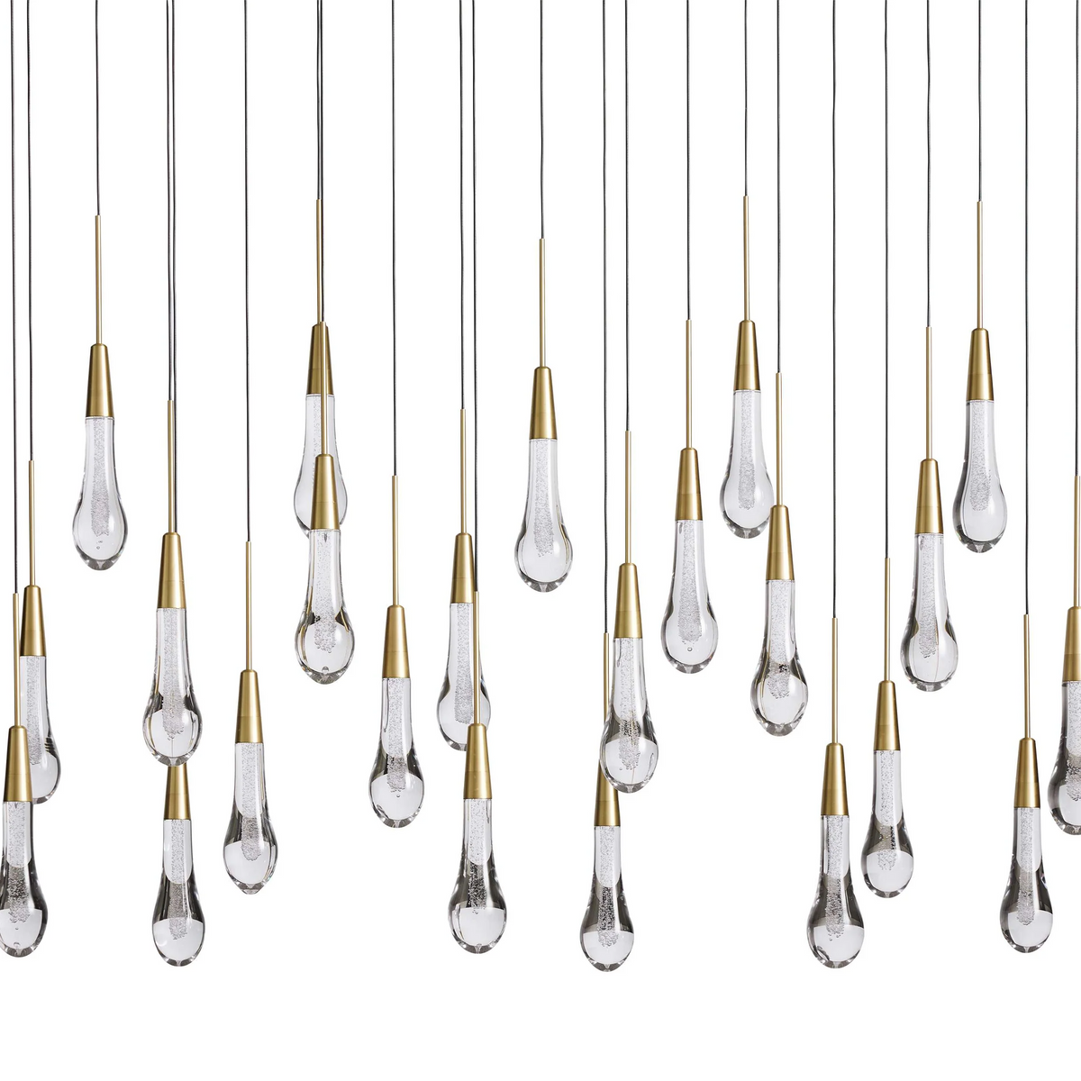 Solitaire Linear Crystal Chandelier 37"/50"/70"/87"/120"