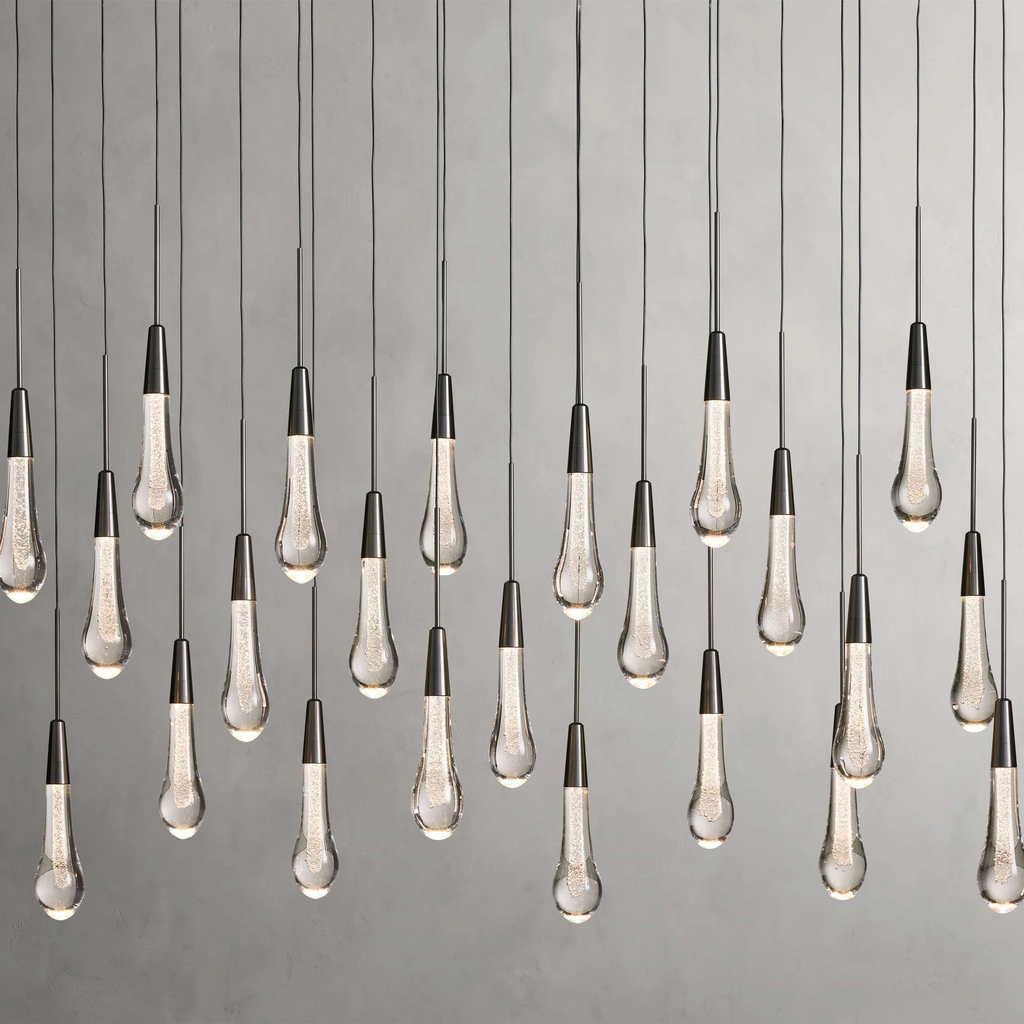 Solitaire Linear Crystal Chandelier 37"/50"/70"/87"/120"