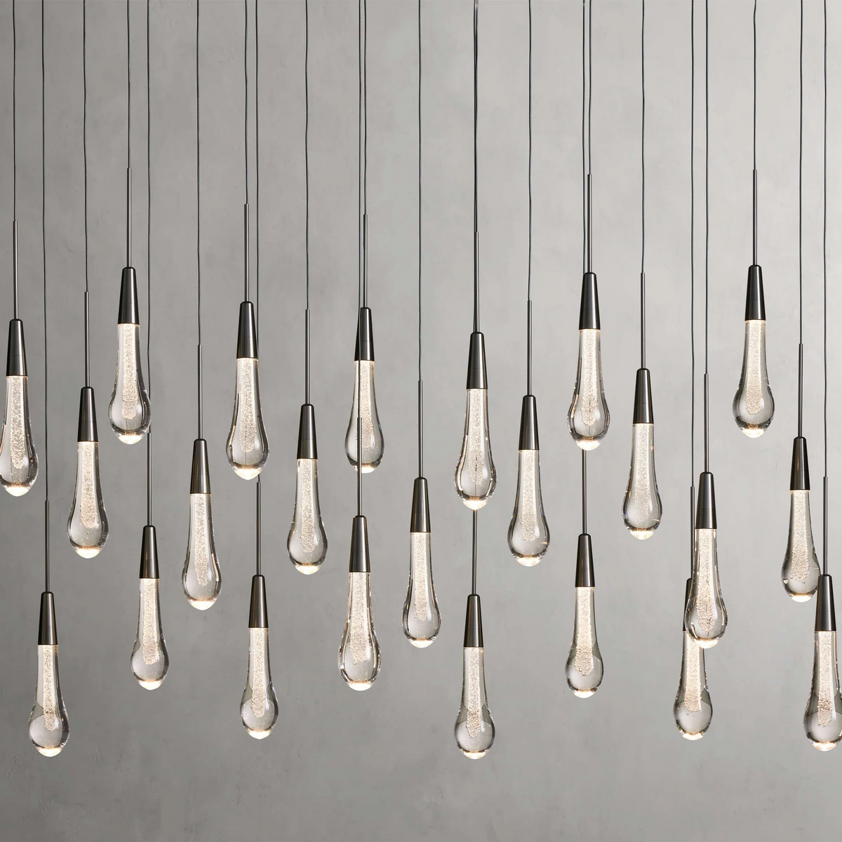 Solitaire Linear Crystal Chandelier 37"/50"/70"/87"/120"