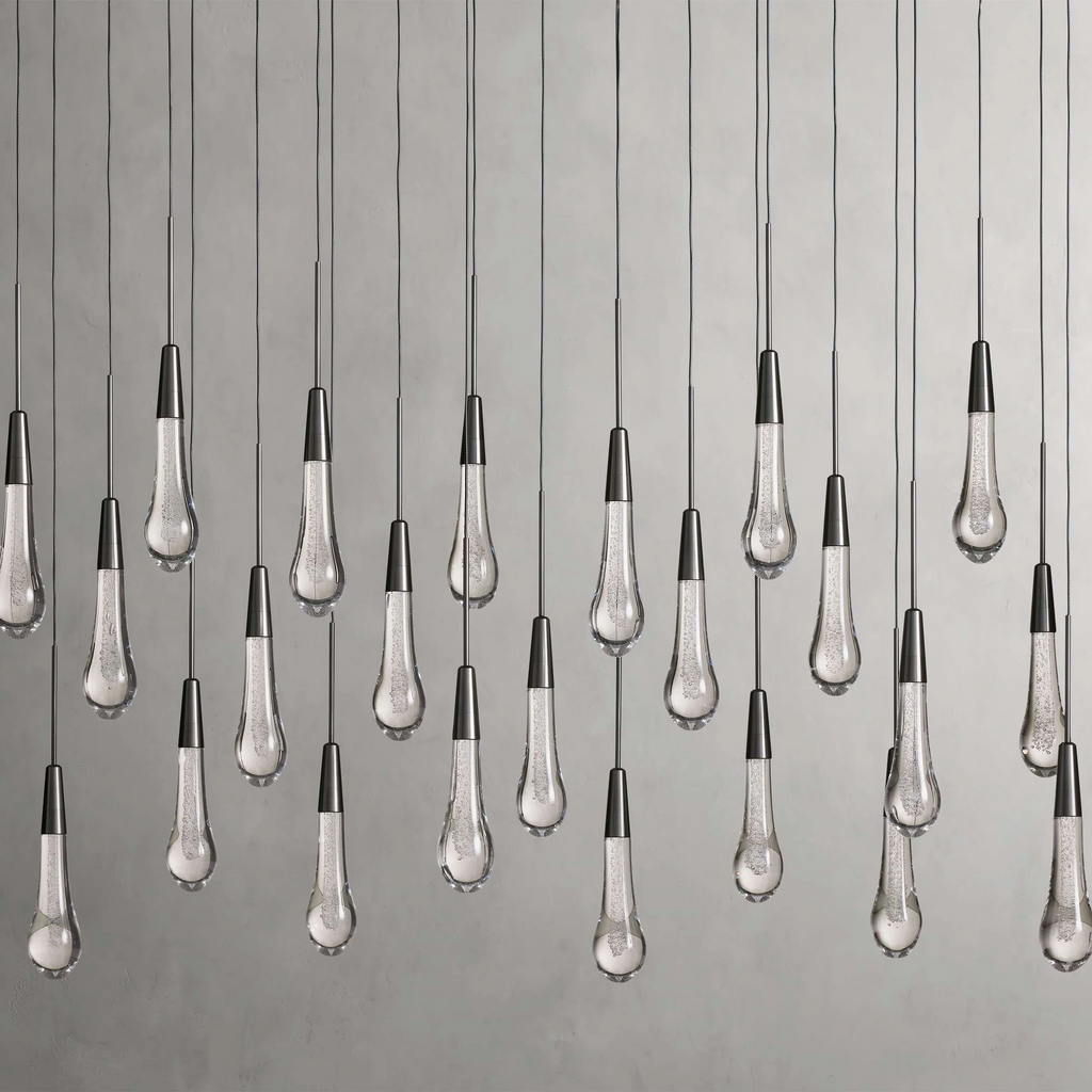 Solitaire Linear Crystal Chandelier 37"/50"/70"/87"/120"