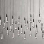 Solitaire Linear Crystal Chandelier 37"/50"/70"/87"/120"