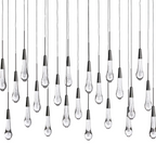 Solitaire Linear Crystal Chandelier 37"/50"/70"/87"/120"