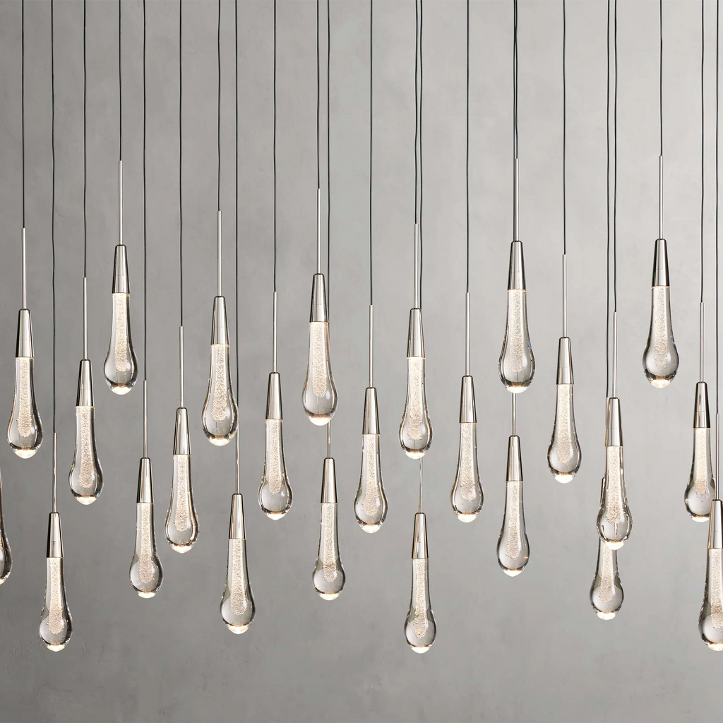 Solitaire Linear Crystal Chandelier 37"/50"/70"/87"/120"