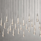 Solitaire Linear Crystal Chandelier 37"/50"/70"/87"/120"