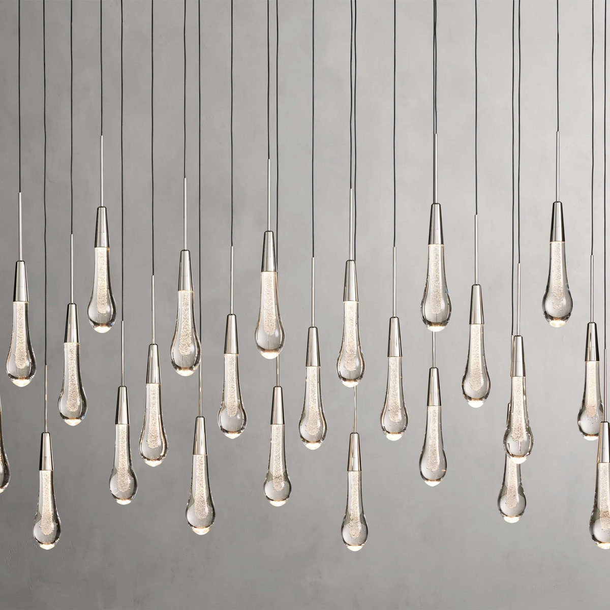 Solitaire Linear Crystal Chandelier 37"/50"/70"/87"/120"