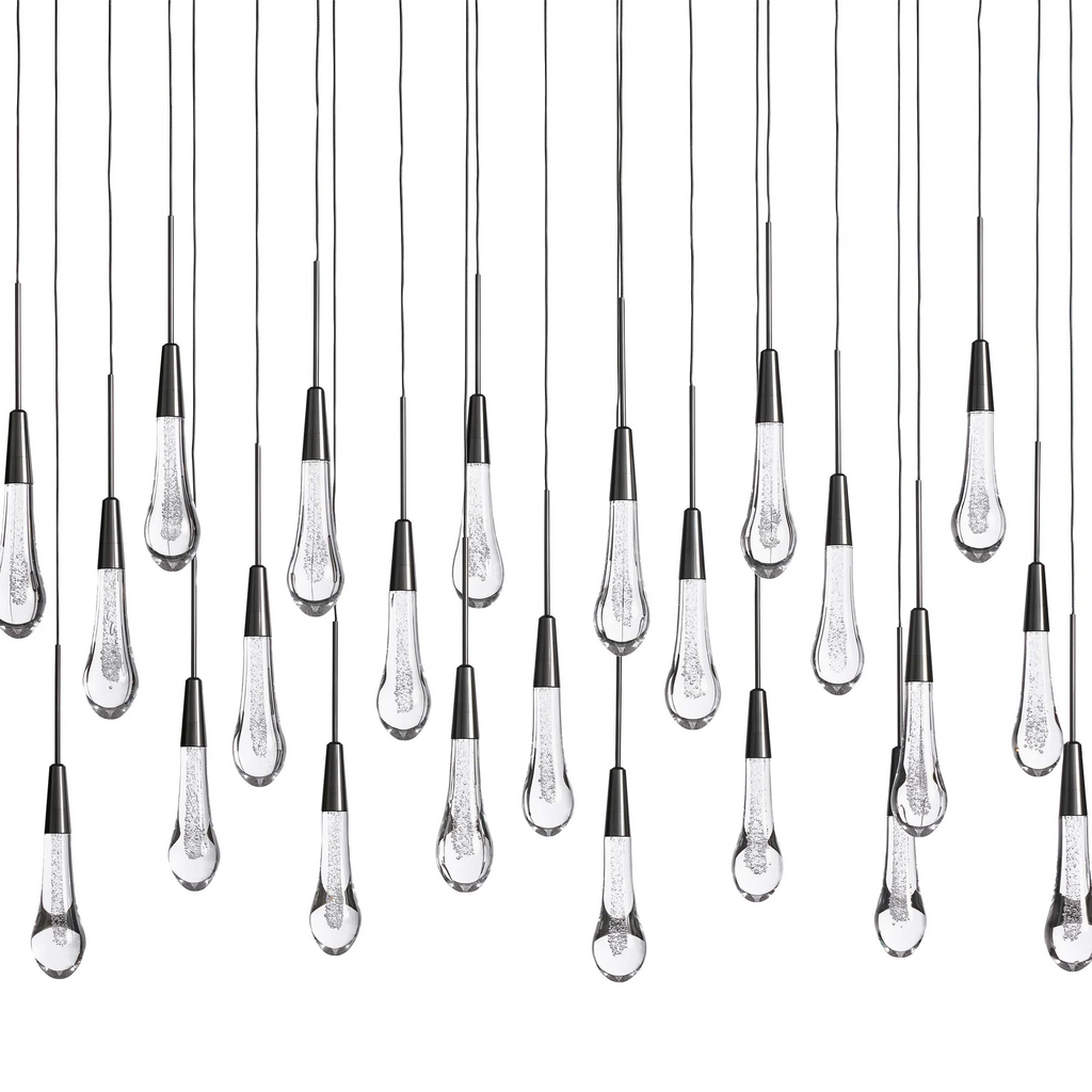 Solitaire Linear Crystal Chandelier 37"/50"/70"/87"/120"