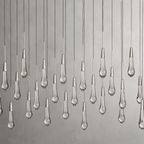 Solitaire Linear Crystal Chandelier 37"/50"/70"/87"/120"