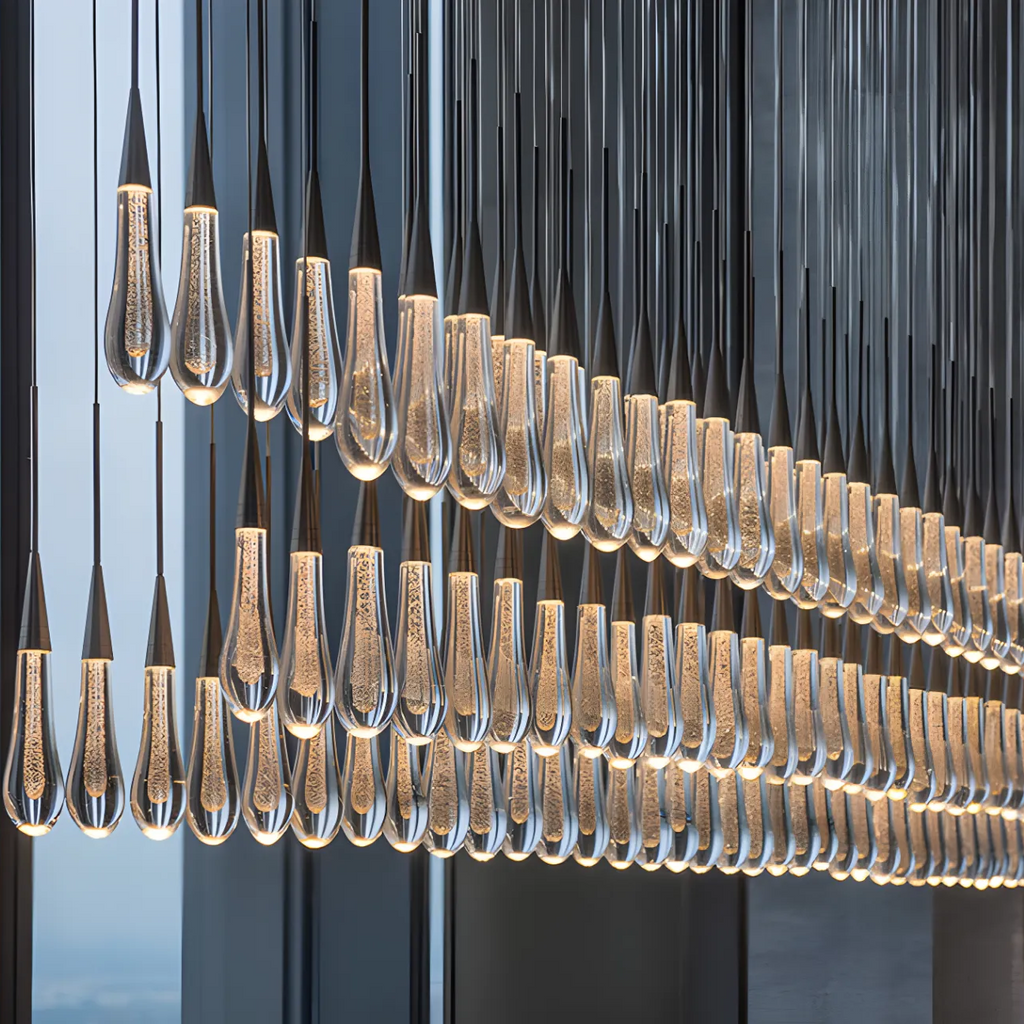 Solitaire Linear Crystal Chandelier 37"/50"/70"/87"/120"