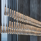 Solitaire Linear Crystal Chandelier 37"/50"/70"/87"/120"
