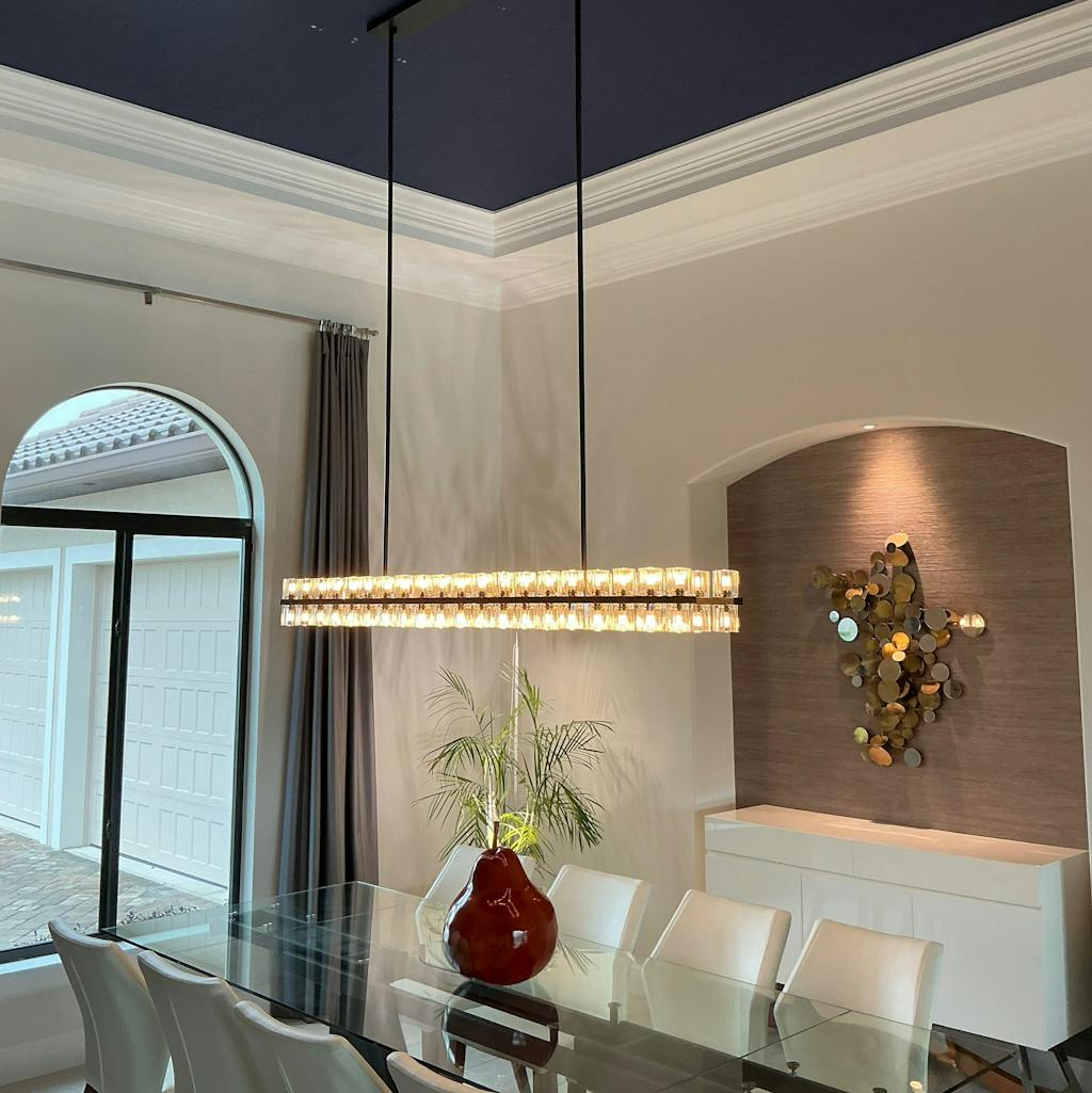 Arcachon LED Linear Crystal Chandelier 72"