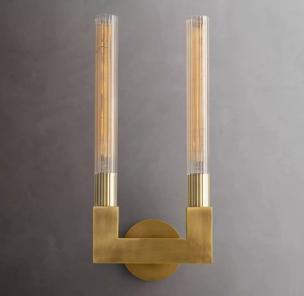 Cannele Double Candlestick Wall Sconce