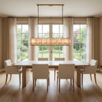 Harlow Calcite Rectangular Chandelier 55"