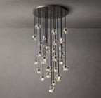 Boule De Cristal Smoke Crystal Cluster Chandelier 30"
