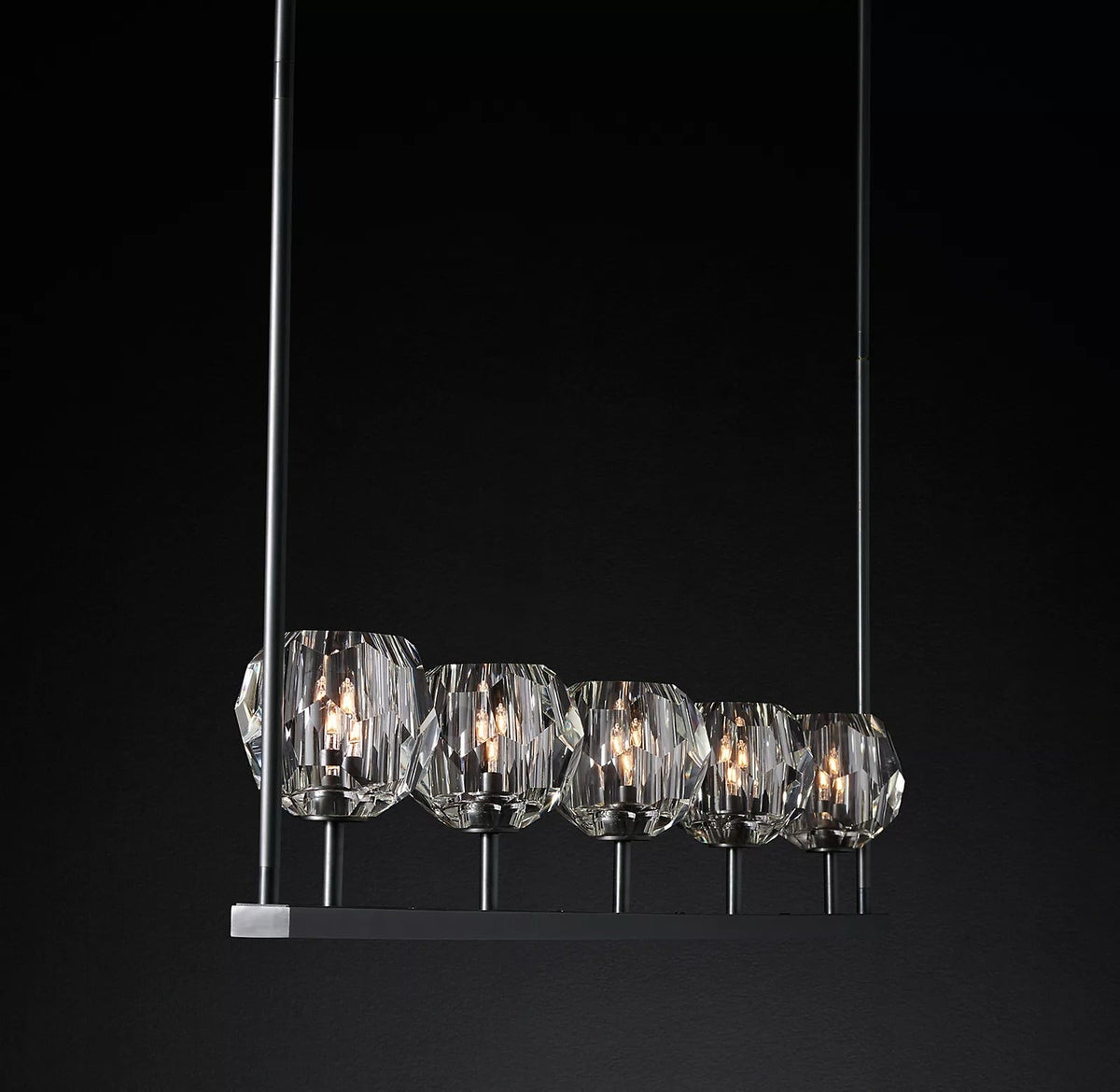 Boule De Cristal Clear Crystal Linear Chandelier 48"