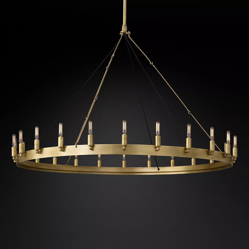 Filament Round Chandelier 50" 24-Light
