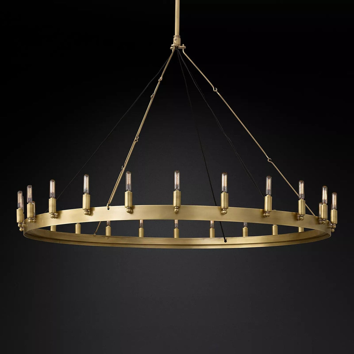 Filament Round Chandelier 50" 24-Light