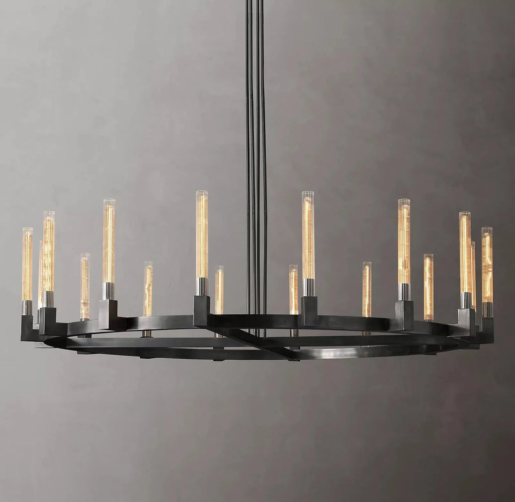 Cannele Candlestick Round Chandelier 36"/48"/60"/72"