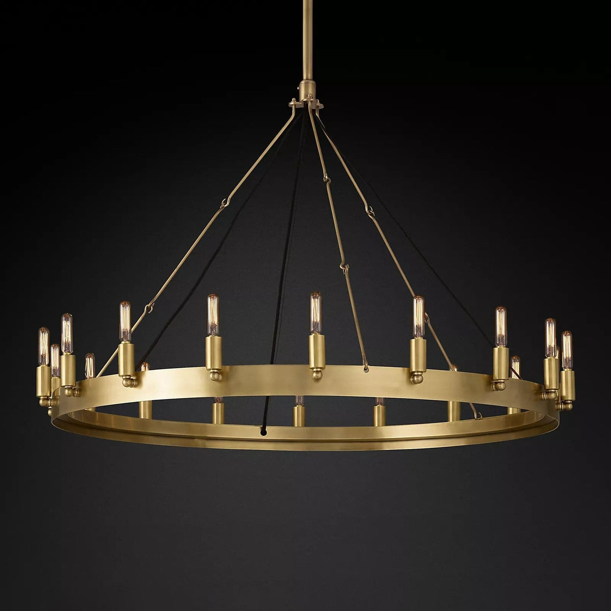 Filament Round Chandelier 38" 18-Light