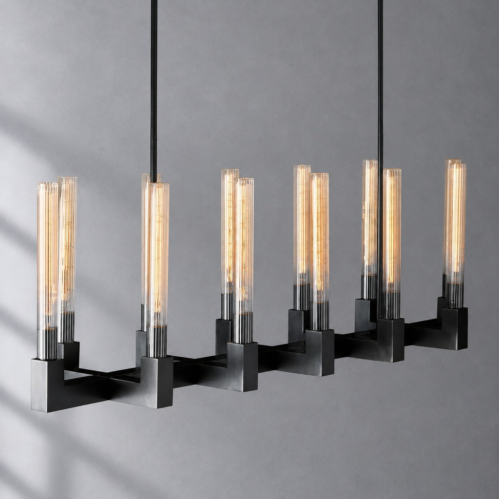 Cannele Candlestick Linear Chandelier 55"/67"