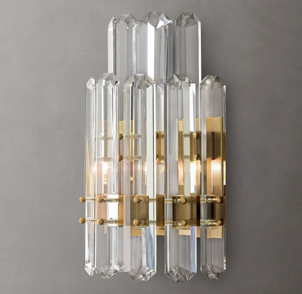Bonnington Two-tier Crystal Wall Sconce 16"