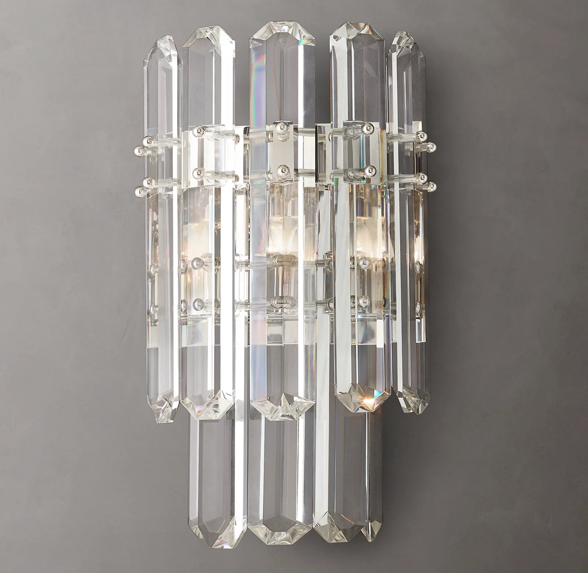 Bonnington Two-tier Crystal Wall Sconce 16"