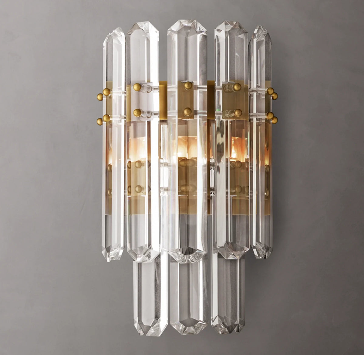 Bonnington Two-tier Crystal Wall Sconce 16"