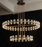 Arcachon LED Two-Tier Crystal Chandelier 60"