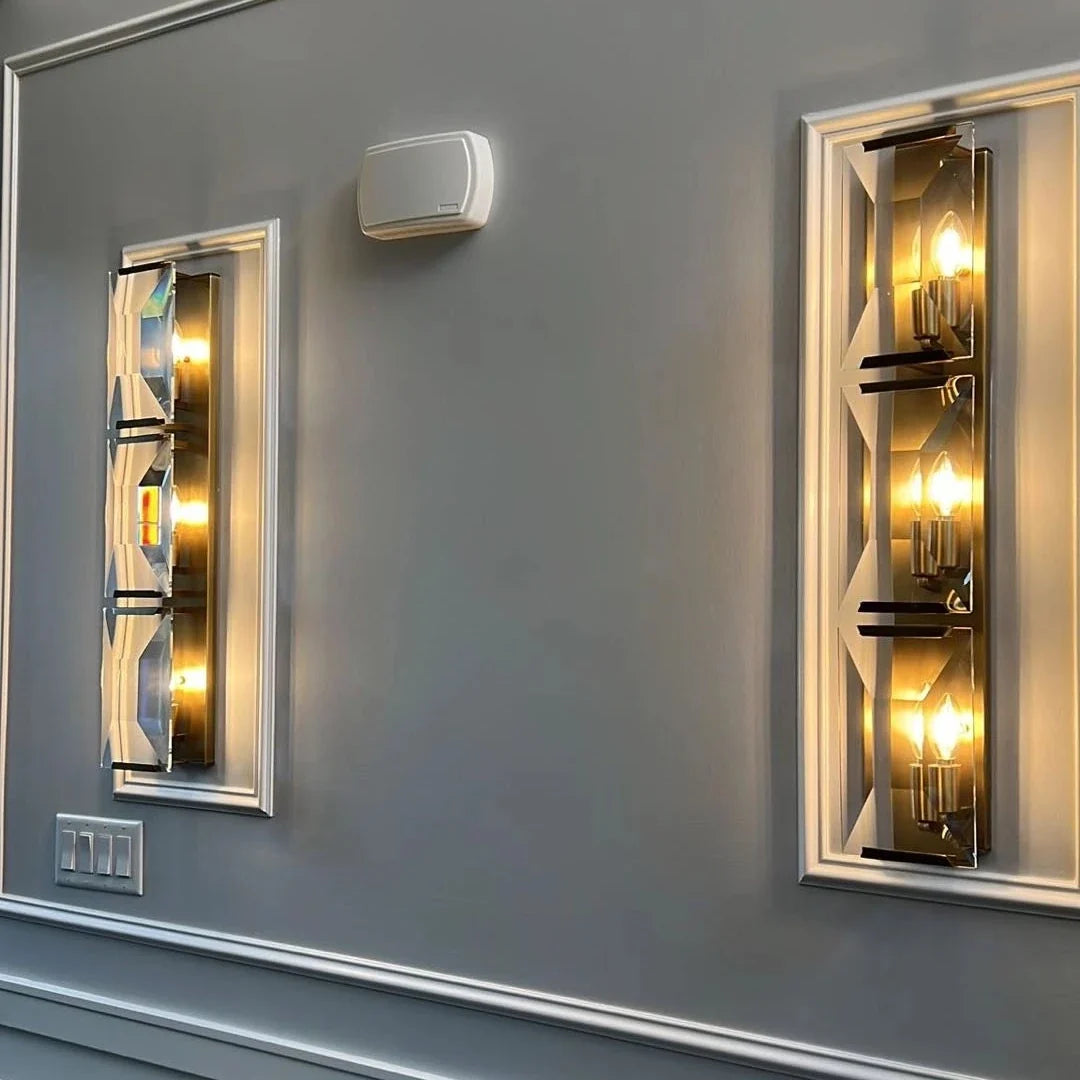 Harlow Crystal Triple Wall Sconce 32"