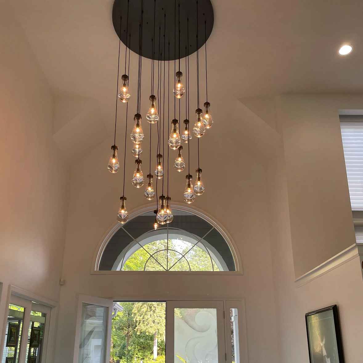 Rain Round Modern Chandelier Light 18"/36"/47"/60"