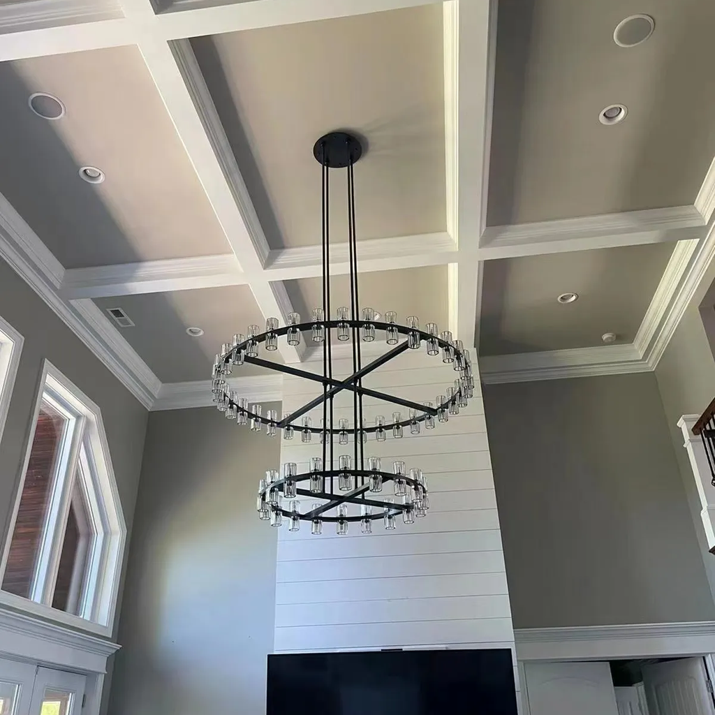 Arcachon LED Two-Tier Crystal Chandelier 60"