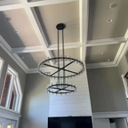 Arcachon LED Two-Tier Crystal Chandelier 60"