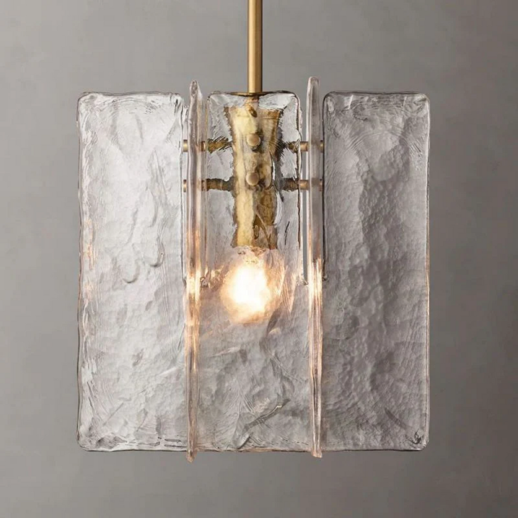 Lattice Glass Pendant Light 13"