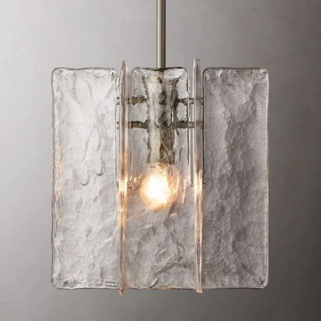 Lattice Glass Pendant Light 13"