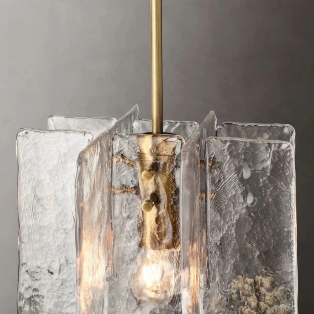 Lattice Glass Pendant Light 13"