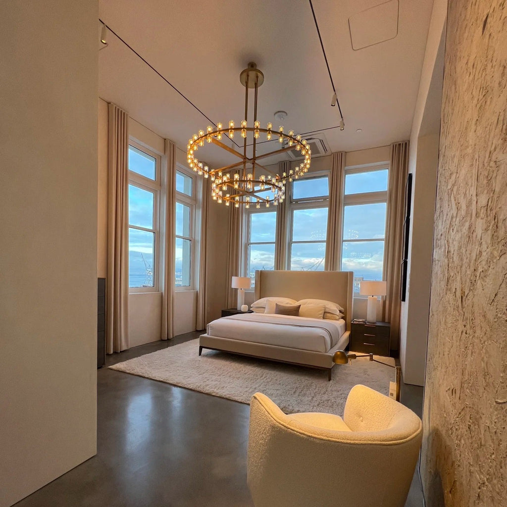 Arcachon LED Two-Tier Crystal Chandelier 60"