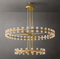 Arcachon LED Two-Tier Crystal Chandelier 60"