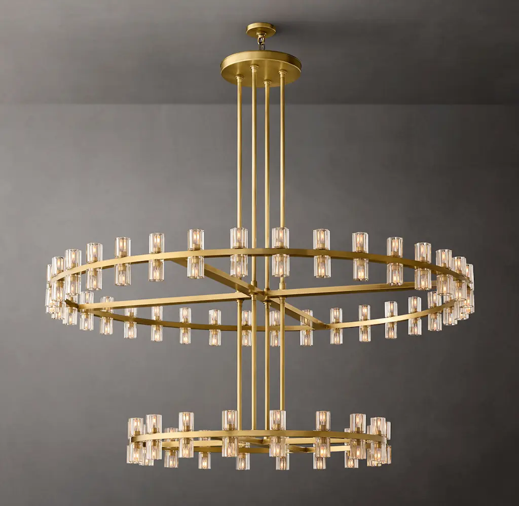 Arcachon LED Two-Tier Crystal Chandelier 60"