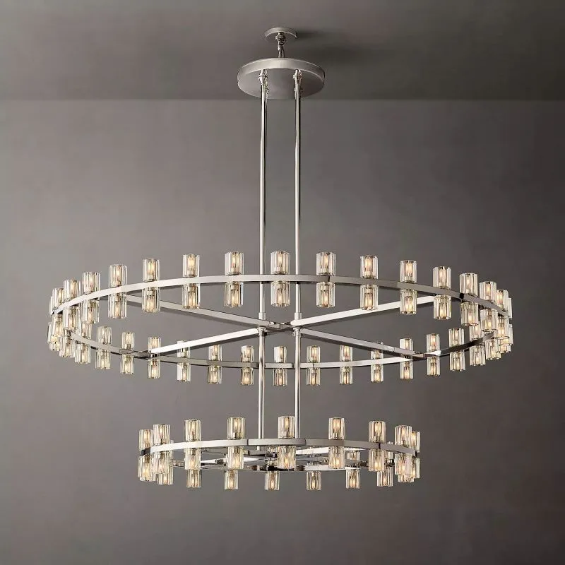 Arcachon LED Two-Tier Crystal Chandelier 60"