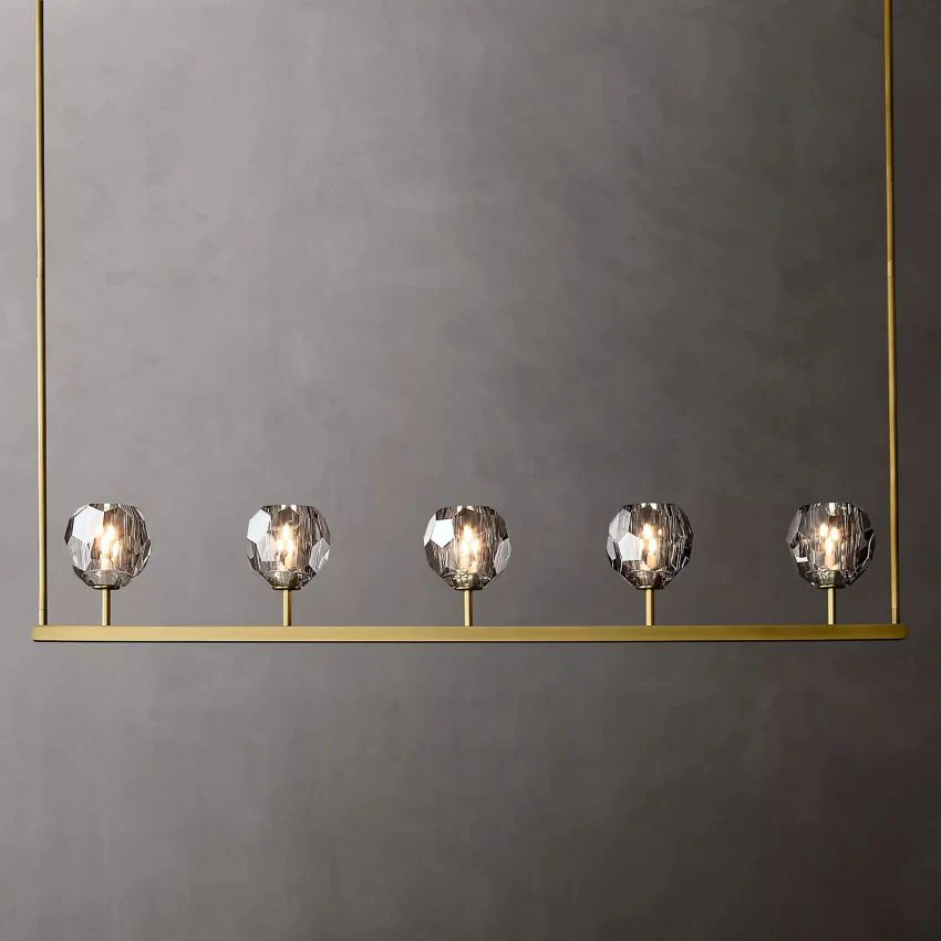 Boule De Cristal Smoke Crystal Linear Chandelier 48"