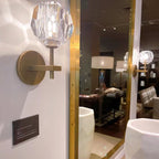 Boule De Cristal Clear/Smoke Double Wall Sconce H9"/28"