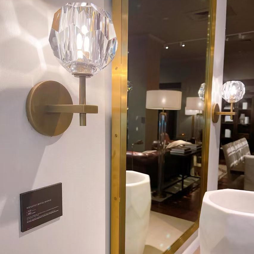 Boule De Cristal Clear/Smoke Double Wall Sconce H9"/28"