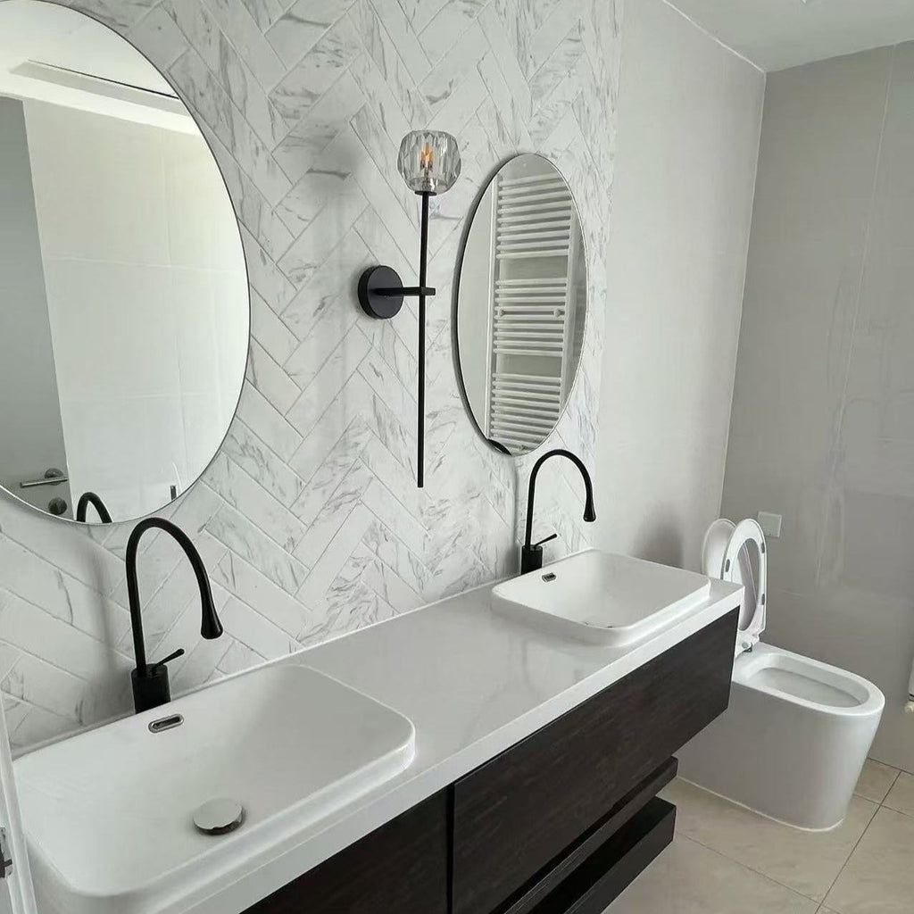 Boule De Cristal Clear/Smoke Double Wall Sconce H9"/28"