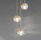 Boule De Cristal Clear Crystal Rod Pendant
