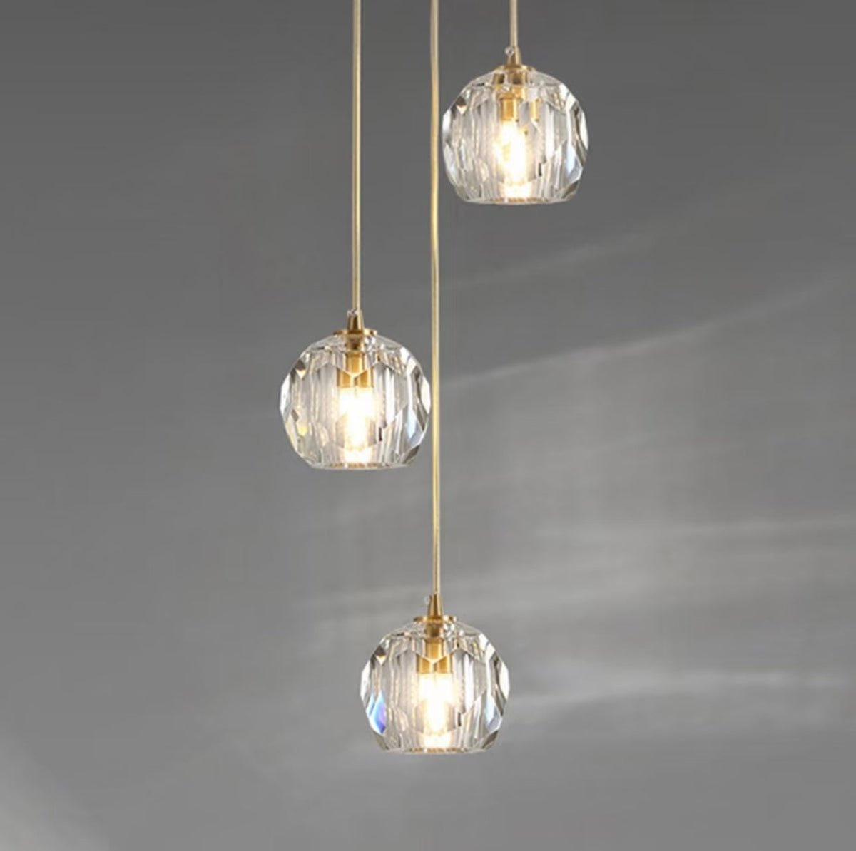 Boule De Cristal Clear Crystal Rod Pendant