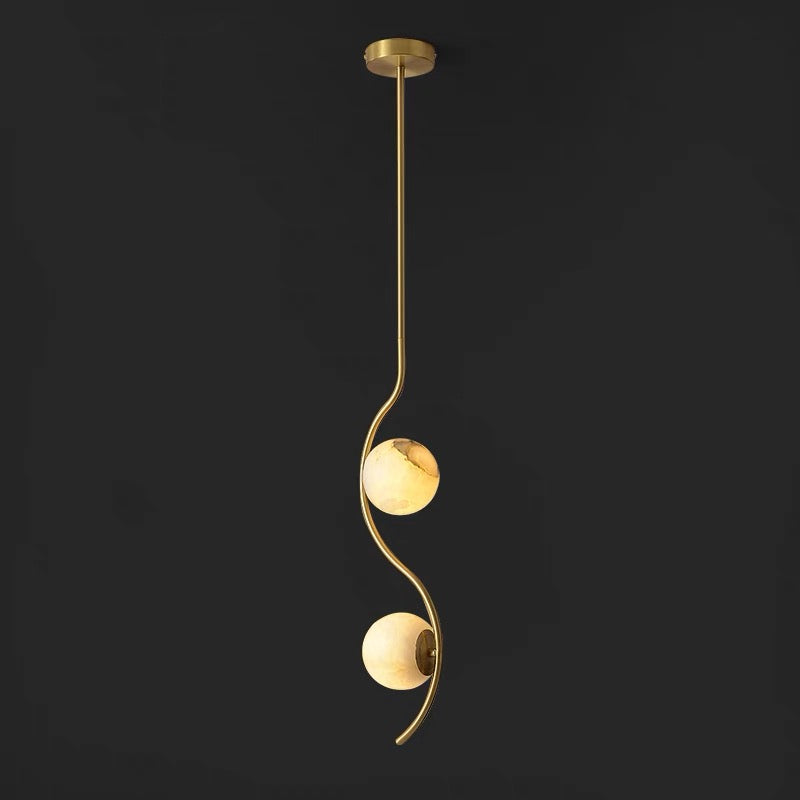 Uva Curved Alabaster Pendant Light
