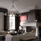Pauillac Round Fabric Shade Chandelier 48"