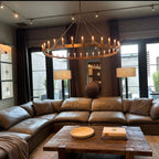 Filament Round Chandelier 38" 18-Light