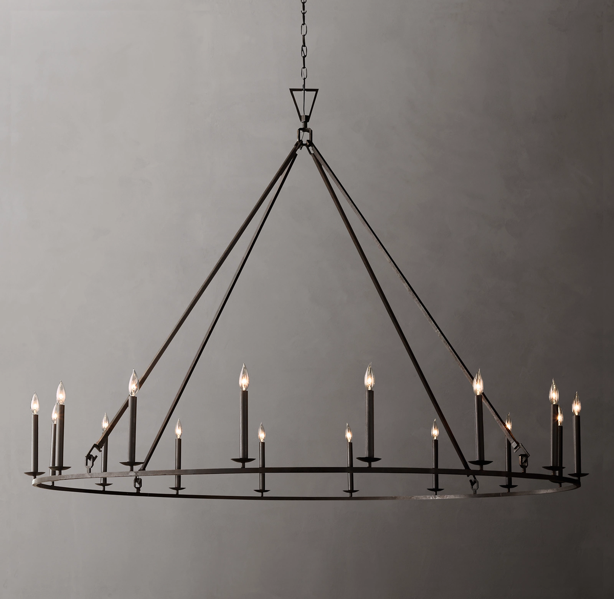 19th C. English Openwork Round Chandelier 50"/60"/72"