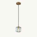 Cubice Clear/Amber Crystal Pendant Light 5 Inch