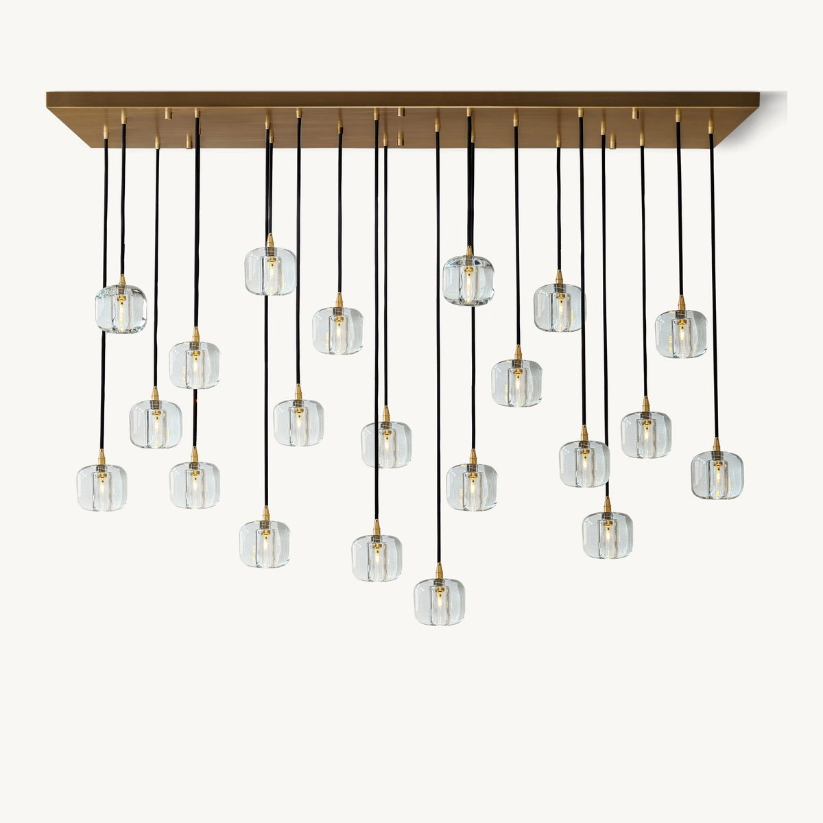 Cubice Clear/Amber Crystal Dining Room Chandelier 36"/54"/72"